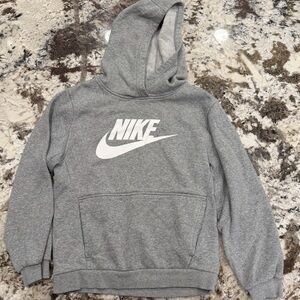Nike Grey Pullover with White Swoosh Detail